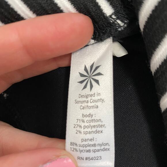 Athleta Black & White Stripe Dress Size Small - Picture 6 of 6